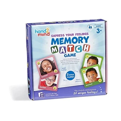 Immagine di Learning Resources Gioco di Memoria e Abbinamento Esprimi i Sentimenti, Carte con Le Emozioni per Bambini, delle Carte, attività apprendimento Socio emotivo, 3+