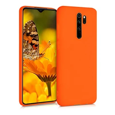 Immagine di kwmobile Custodia Compatibile con Xiaomi Redmi Note 8 Pro Cover Back Case per Smartphone in Silicone TPU Protezione Gommata arancione fluorescente