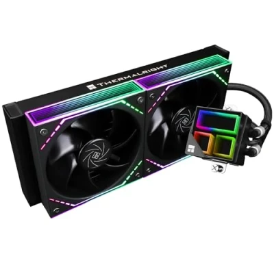 Immagine di Thermalright Frozen Infinity 240 BLACK Raffreddatore CPU Aio, doppia ventola TL M12 PWM, Mirror CPU, per AMD/AM4/AM5, Intel LGA1851/1700/1150/1151/2011