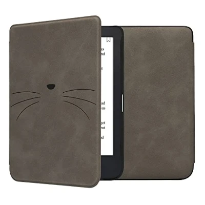 Immagine di kwmobile Custodia eReader Compatibile con Kobo Clara 2E Cover eBook Reader Flip Case Magnetica Pelle PU Muso Felino