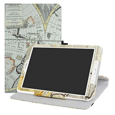Immagine di Galaxy Tab E 9.6 Rotante Custodia,LFDZ Slim girevole Smart 360 gradi di rotazione Case Cover Custodia Protettiva per Samsung 9.6&quot; SM T560 T561 Tablet,Map White