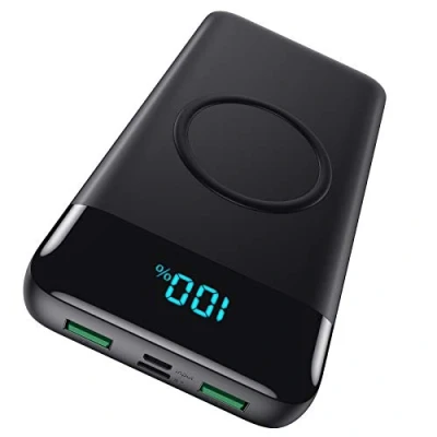 Immagine di Power Bank Wireless Ricarica Rapida 26800 mAh, 25 W PD3.0 + QC4.0, 15 Charger Powerbank 4 Outputs USB C Batteria esterna con display LCD, compatibile iPhone Huawei Samsung