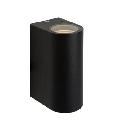 Immagine di Lucide Boogy faretto a parete per esterni, Alluminio, Nero, GU10 35W 230V