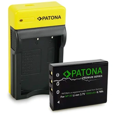Immagine di PATONA Premium Batteria NP 95 con Slim Caricatore Compatibile Fuji Fujifilm FinePix F30 F31 X S1 X30 X70 X100 X100S X100T Real 3D W1