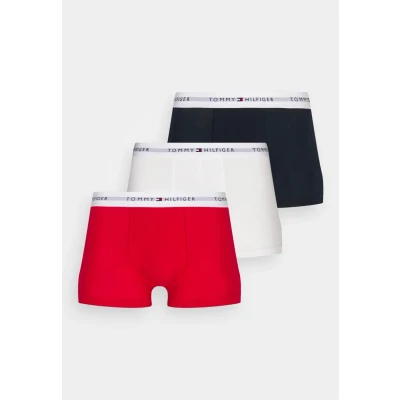 Immagine di Tommy Hilfiger 3P Trunk Um0Um02761, Boxer, Uomo, Multicolore (Desert Sky/White/Primary Red), XL