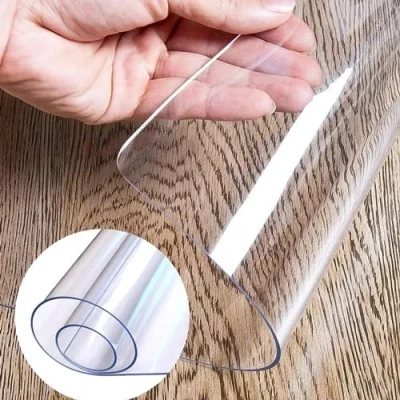 Immagine di Mayda pellicola trasparente per tavolo, 1,8 mm, in vetro trasparente, diverse misure, ritagliabile individualmente, PVC versatile e lavabile