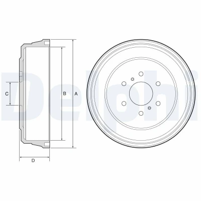 Immagine di DELPHI BF641 Freni a Tamburo senza anello sensore ABS, cuscinetto ruota 311