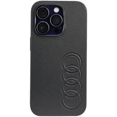 Immagine di Audi AU TPUPCIP14PM TT/D1 BK Custodia in pelle sintetica per iPhone 14 Pro Max 6,7&quot;, colore: Nero