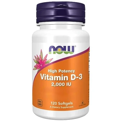 Immagine di Now Foods, Vitamin D3 Depot, 2000 UI, Ogni 2 Giorni 1 Capsula, Colecalciferolo, Altamente Dosato, 120 Capsule morbide, Testato in Laboratorio, Senza Soia, Glutine, Non OGM