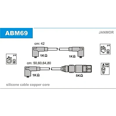 Immagine di JANMOR ABM69 Kit Cavi Accensione
