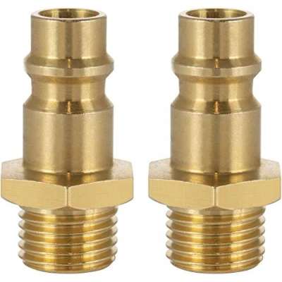 Immagine di Poppstar Raccordi per Aria Compressa DN 7,2 con Filettatura Esterna da 1/4 Pollice, Set 2 Pezzi