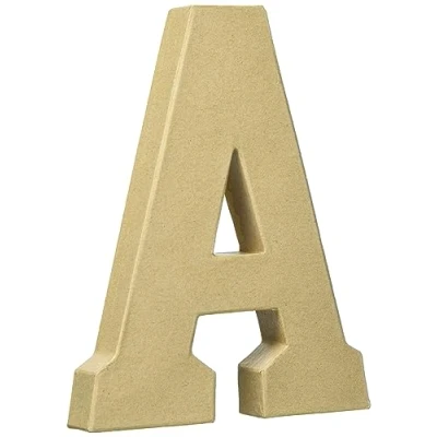 Immagine di Décopatch AC852C 1 Supporto in cartapesta Marrone 15,7x2,5x20 cm, Lettera Maiuscola A