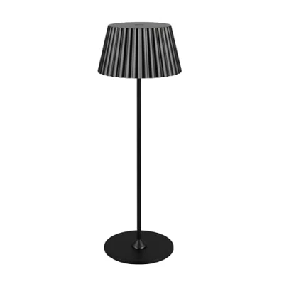 Immagine di Reality Leuchten Suarez R57706132 Lampada da tavolo a LED per esterni, in metallo nero opaco, con 1,5 Watt, 4 posizioni, stazione di ricarica