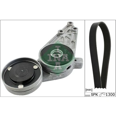 Immagine di INA 529 0096 10 Kit cinghie Poly V Controllare corsa libera generatore ed ev. sostituire AUDI: A4 B6 Avant, Sedan, A6 C5 Avant