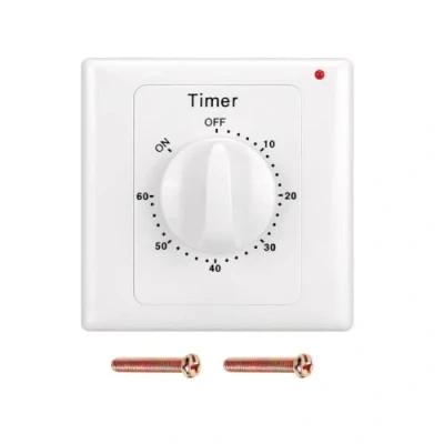 Immagine di Taikuwu interruttore timer conto alla rovescia, AC 220 V Min pompa ad alta potenza elettronico meccanico rovescia controllo presa orario 86 pannelli (60 min)