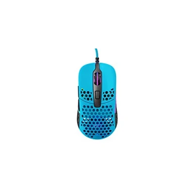 Immagine di Xtrfy M42 RGB, Mouse da Gioco Con Filo Ultraleggero, Sensore Pixart 3389 all&#039;Avanguardia, Alloggiamento Modulare (sono incluse 2 Misure), Illuminazione RGB regolabile, Miami Blue Edition