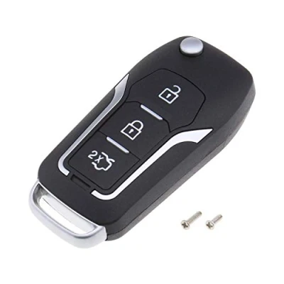 Immagine di Create idea Guscio di ricambio per telecomando auto a 3 pulsanti HU101, compatibile con Fiesta Mondeo Focus viti
