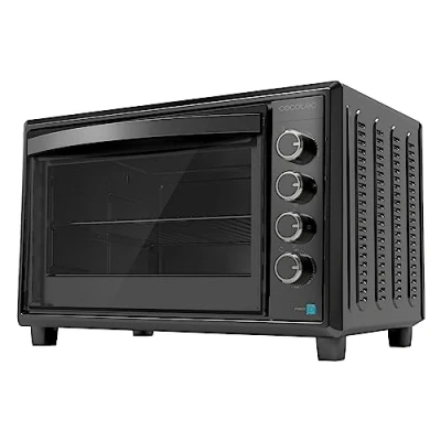 Immagine di Cecotec Forno Convezione da tavolo 60 litri Bake&amp;Toast 6090 Black Gyro. 2200 W, luce interna, 12 funzioni, temperatura fino a 230, porta doppio vetro, include Rustitore girevole