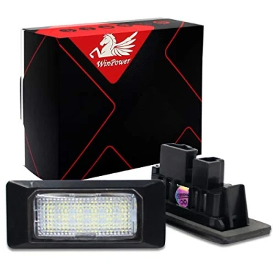 Immagine di WinPower LED Luci targa per auto Lampada 3582 SMD con CanBus nessun errore 6000K Xeno Bianco freddo Golf 6 Variant/Jetta/Sharan/Polo/Touran/Tourage ecc., 2 Pezzi