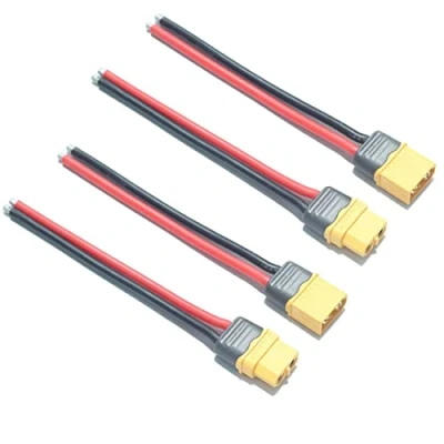 Immagine di LinsyRC 2 Coppie Adattatore di Connettore Maschio Femmina Spina XT60H con Cavo in Silicone 12AWG 15CM per Batteria RC Lipo FPV Drone