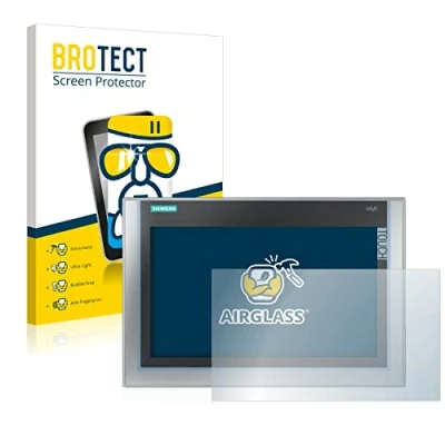 Immagine di brotect Pellicola Protettiva Vetro per Siemens Simatic HMI TP 1200 Comfort Inox Protezione Schermo [Durezza Estrema 9H, Chiaro]