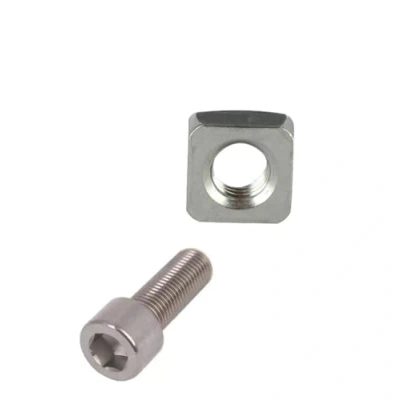 Immagine di Bullone e DADO di bloccaggio per Fascetta in acciaio INOX (BULLONE M5)