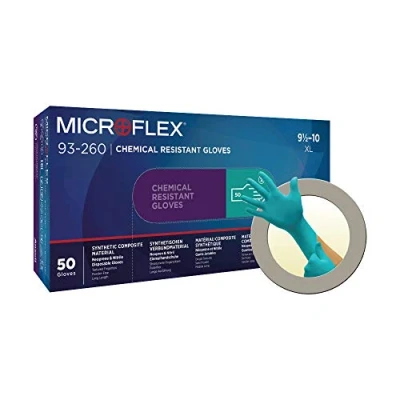 Immagine di Ansell Microflex 93260100 93 260 Guanti usa e getta triplo strato in neoprene nitrile, taglia XL, Verde