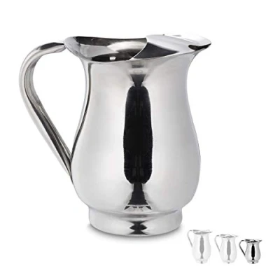 Immagine di Relaxdays, Argento Caraffa in Acciaio Inox, 1 L, Lavabile Lavastoviglie, Brocca da Portata per Latte &amp; Caffè, Teiera