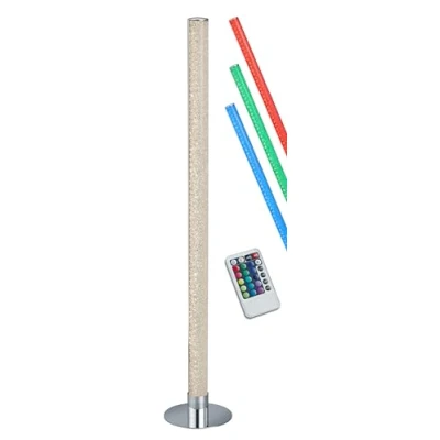 Immagine di Reality, Piantana, Leia incl. 1 x LED,SMD,10,0 Watt,3000K,1020 Lm. Plastica, Nero, Finitura: Metallo, Cromo Ø:18,0cm, A:104,0cm