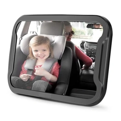 Immagine di Vinabo Specchietto retrovisore Bambini, Bambini Anticaduta con Rotazione Regolabile a 360, 100% Infrangibile, Adatto tutti i auto