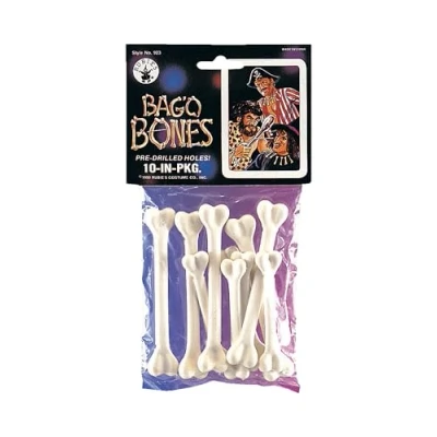 Immagine di Bag O Bones RUB923ACC Confezione di 10 Ossa in plastica, 14 anni+, Colore Bianco