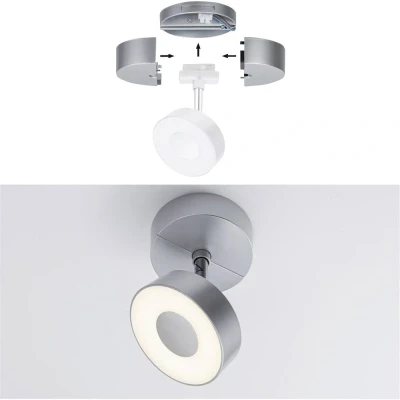 Immagine di PAULMANN Lampada base per sistema URail Cromo