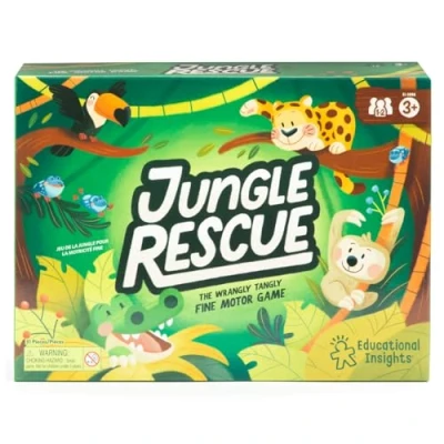 Immagine di Learning Resources Gioco Jungle Rescue The Wrangly Tangly, Giochi della Giungla per Lo Sviluppo delle abilità motorie Fini, età 3+, 1 o 2 Giocatori, Multicolore, EI 3086