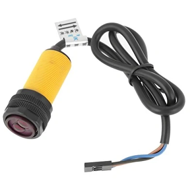 Immagine di E18 D80NK Interruttore Fotoelettrico con Sensore di Riflessione Diffusa Rilevazione Prevenzione degli Ostacoli a Infrarossi Regolabile