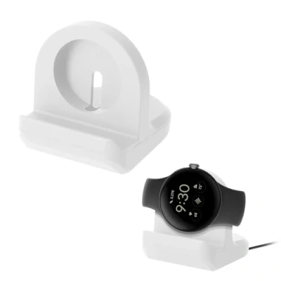 Immagine di kwmobile Supporto Caricabatterie Compatibile con Google Pixel Watch 2 Caricatore Stazione di Ricarica Smartwatch bianco