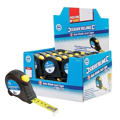 Immagine di Silverline 868787 Set di flessometri autobloccanti, 5 m x 19 mm, 30 pz.