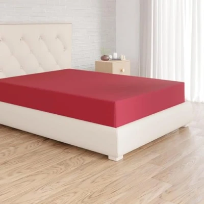 Immagine di Amazon Basics Lenzuolo con angoli in microfibra, 160 x 200 30 cm, Bordeaux