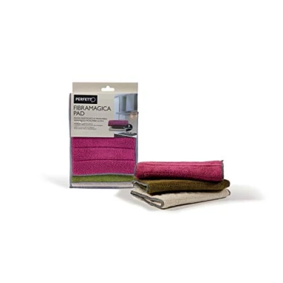 Immagine di Perfetto Fibramagica Pad Set 3 Panni Multiuso, Tessuto, Porpora/Ghiaccio/Muschio, 21x17x0.5 cm