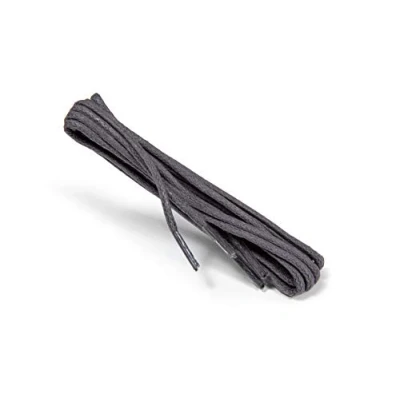 Immagine di Kaps Lacci Tondi Cerati, per Scarpe Rotondi 100% in Cotone di Qualità, Diametro 2 mm, Calzature Casual e Alla Moda, 1 Paio (60 cm 24 inch 3 4 paia occhielli/84 grigio scuro)