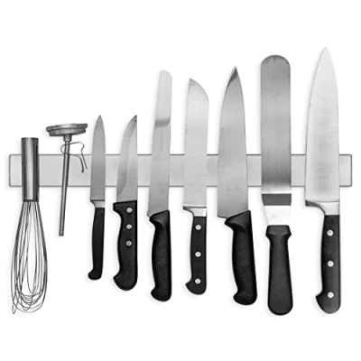 Immagine di barra magnetica per coltelli, in acciaio inox, 45,7 cm, utilizzabile come porta utensili da cucina e attrezzi Modern Innovations