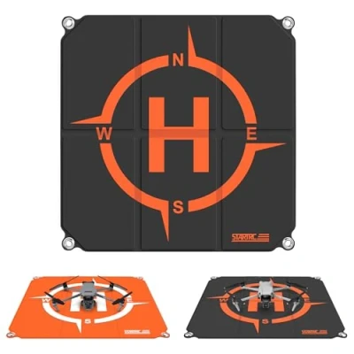 Immagine di STARTRC Drone Landing Pad,65cm(25) Portatile Universale Pieghevole Veloce Helipad Tappeto di atterraggio per DJI Air 2S,Mavic 2,Mavic Mini 2 Pro/Zoom,Phantom 4/3,DJI FPV,Holy Stone