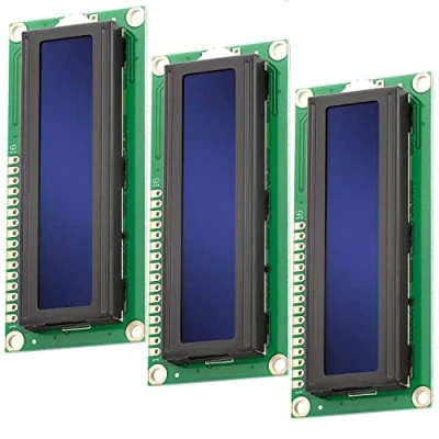 Immagine di AZDelivery 3 x HD44780 1602 Modulo Display LCD 2x16 Caratteri con Sfondo Blu E Bianchi compatibile Arduino Raspberry Pi incluso un Book!