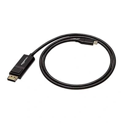Immagine di Amazon Basics Cavo bidirezionale USB C a Display Port, 0.9 m, Nero