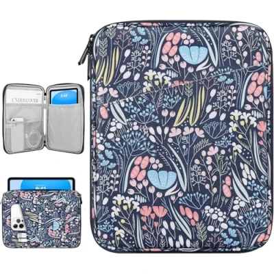 Immagine di Dadanism 9 11&quot; Custodia Sleeve per Tablet Compatibile con iPad Air 2024, 10,2 2021 2019, PRO 11 M4 2024 2018, 5/4 10,9 10a Gen, Galaxy Tab S9 FE/A8/A9+, Blu