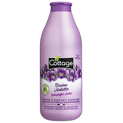 Immagine di Cottage Bagno Doccia E Latte Umidizzato Divino Viola 97% Ingredienti Naturali 1 Unità 750 Ml