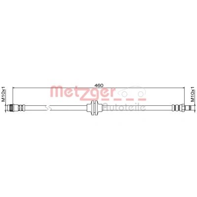 Immagine di METZGER 4111833 Tubi Freno Assale anteriore Sx, Dx 460 RENAULT: Captur