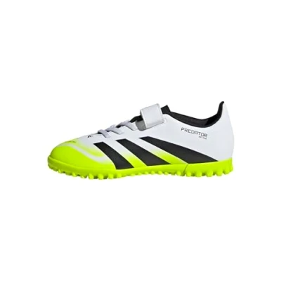 Immagine di adidas Predator Club Hook And Loop Turf Football Boots Kids, Scarpe da Calcio Unisex Bambini, Ftwr White/Core Black/Lucid Lemon, 29 EU