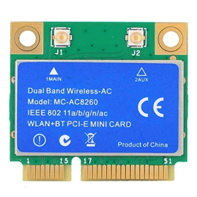Immagine di Scheda MINI PCI E, 8260 WLAN + BT 2 in 1 MC8260 1200M Dual Band Wireless Network Card, supporto 802.11a / b/g/n/AC, per Linux/Windows 10/8.1/8/7.