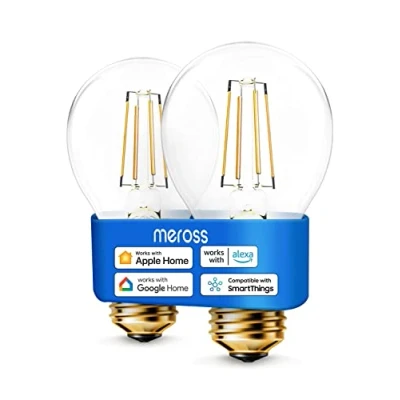 Immagine di Meross 2PCS Smart Lampadine Alexa LED con dimmerabile bianco caldo Vintage Edison E27, Wifi 9W(equivalente a 60W )Compatibile Apple HomeKit Siri, Alexa, Google Assistant &amp; SmartThings