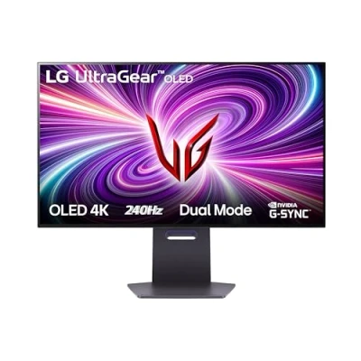 Immagine di LG UltraGear OLED 32GS95UV Monitor Gaming 32&quot;, UHD 4K (3840x2160), OLED, 240Hz, 480Hz in FHD con Dual Mode, 0,03ms (GtG), G Sync, FreeSync Premium Pro, HDR 400 True Black, HDMI 2.1, DisplayPort, Nero